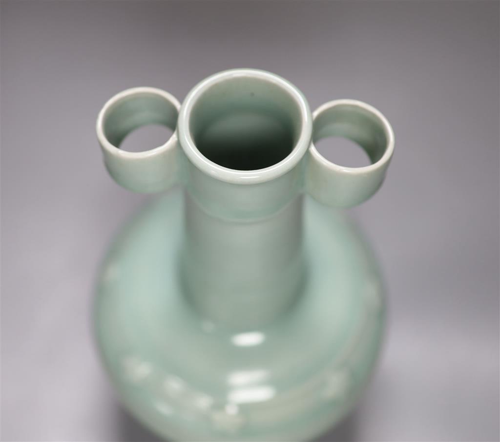 A Chinese celadon arrow vase, height 22cm